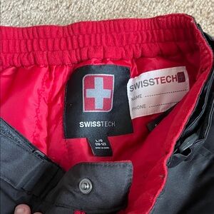 SwissTech Red and Black boys snow pants